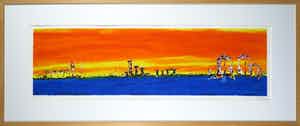 Henk Kuijpers - Zeefdruk, Nisaki - Ingelijst (Groot) verkocht voor € 40!