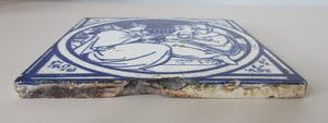 Minton & Co - Antieke blauw witte tegel - De Drie Koningen en het kindeke Jezus kopen? Bied vanaf 1!