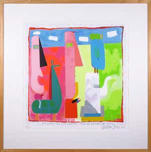 Wouter Stips - Zeefdruk, Mijn horizon, jouw horizon - Ingelijst verkocht voor € 50!