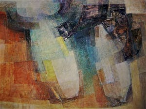 Caveto - pseudoniem van Jan Dohmen (Bladel 1923-) grote Aquarel - Abstract - gesigneerd kopen? Bied vanaf 20!