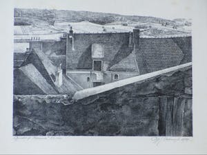 Gijs Voskuyl - Gezicht op Chevreuse - litho kopen? Bied vanaf 35!