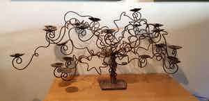 Niet of onleesbaar gesigneerd - Kandelaar uniek uit Zuid Afrika verkocht voor € 1!