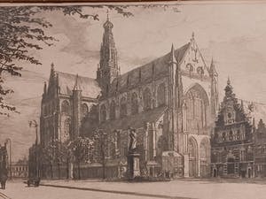 Johannes Josseaud - Grote kerk te Haarlem. kopen? Bied vanaf 25!