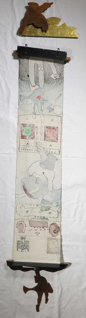 Michel van Overbeeke - Draperie met ornament in bladgoud, Golden Cloud kopen? Bied vanaf 250!