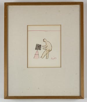 Klaas Gubbels - gemengde techniek op papier - 1985 (UNIEK WERK) kopen? Bied vanaf 225!