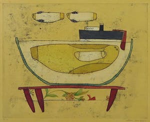 Ellen van Toor - Ets en collage, Ruimte van een beperking - Ingelijst kopen? Bied vanaf 1!