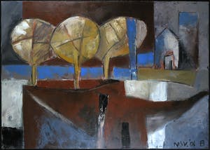 Philip Vencken - Olieverf op doek, Gezicht op Rab (Groot) kopen? Bied vanaf 200!