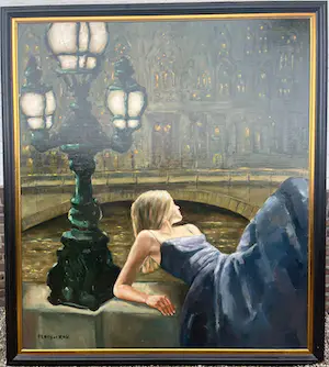 Frans de Kok - lady in blue dress kopen? Bied vanaf 1500!