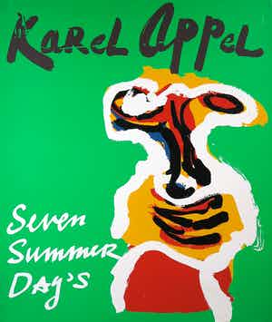 Karel Appel - Zeefdruk, Voorkant portfolio Seven Summer Days verkocht voor € 1!