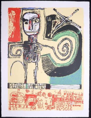 Rik van Iersel - Zeefdruk, Please Violins kopen? Bied vanaf 40!