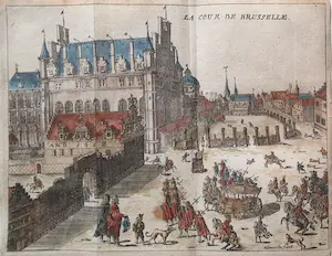 Jacobus Harrewijn - Brussel 3 Oude Gravures Plattegrond Stadsgezicht 1700 kopen? Bied vanaf 60!