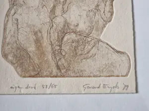 Gerard Engels - Beeldhouwer en graficus - droge naald Ets "het gezin" - bep. oplage (65) kaufen? Bieten Sie von 38!