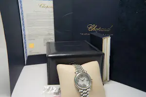 Acheter58 - Stainless Steel ladies Chopard Happy Sport polshorloge met diamant? Enchérissez de 1900!