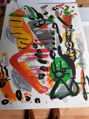 Jurjen de Haan - Litho, Abstract werk kopen? Bied vanaf 40!