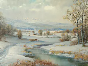 Gerhard Nesvadba - Winterlandschap kopen? Bied vanaf 50!