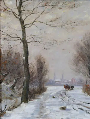 Herman Eduard Knaake - Winters landschap kopen? Bied vanaf 250!