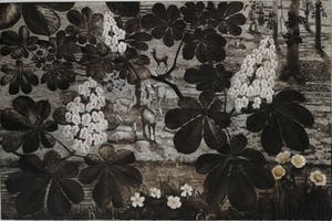 Roelf Gerbrands - Hertenkamp in de Haarlemmer Hout met bloeiende kastanje kopen? Bied vanaf 85!