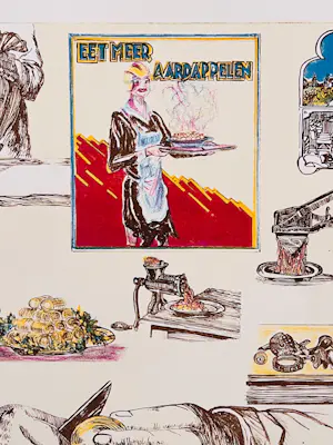 Jacqueline de Jong - Eet meer aardappelen, gesigneerde litho kaufen? Bieten Sie von 49!