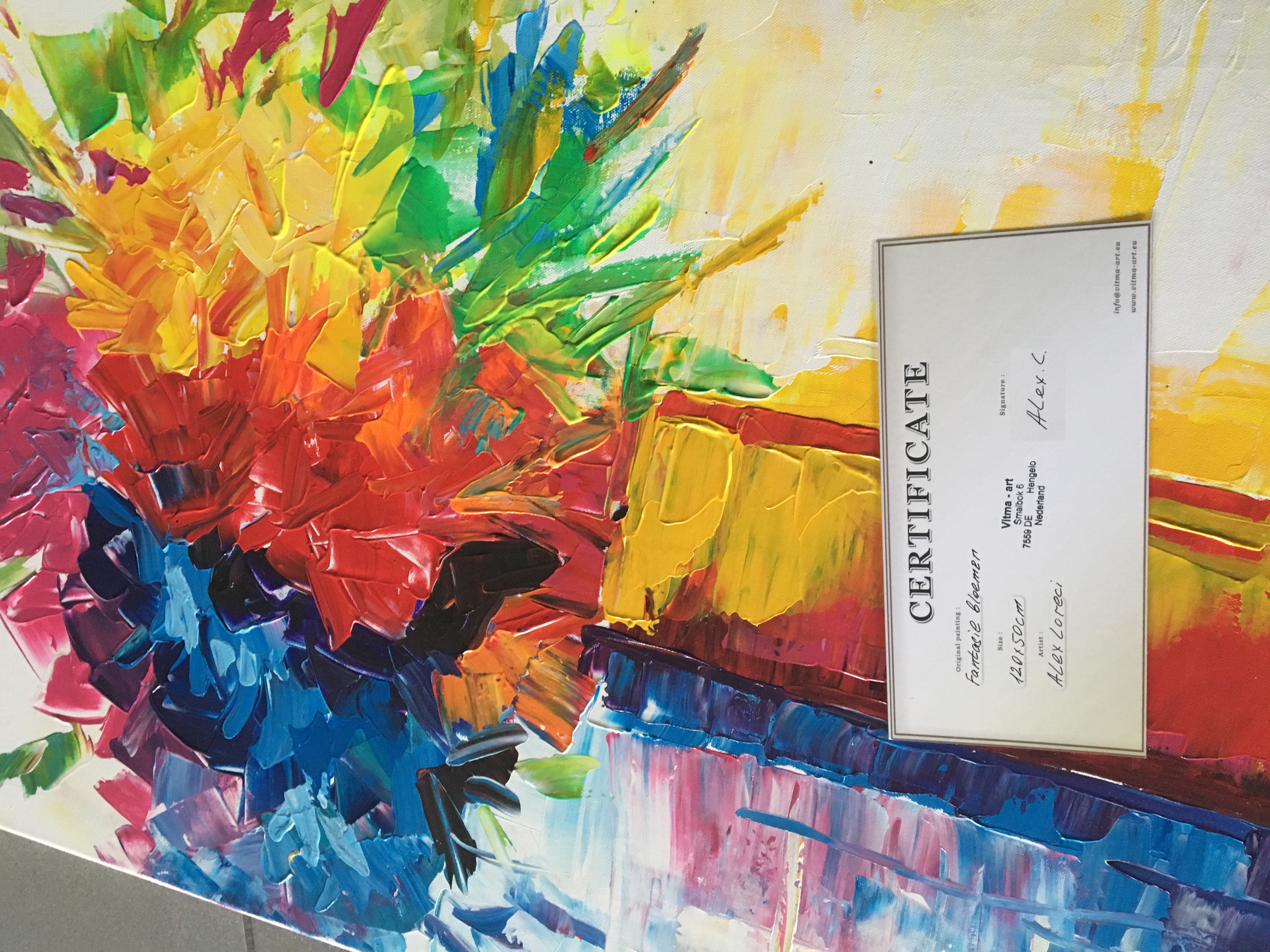 Niet of onleesbaar gesigneerd - Alex L.- Fantasie bloemen kopen? Bied vanaf 1!