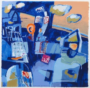 Anneke Peereboom - Zeefdruk, Castillo sueno II - Ingelijst kopen? Bied vanaf 1!