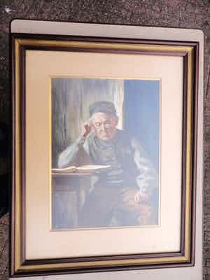 Engelina Helena Schlette - lezend boertje verkocht voor € 100!