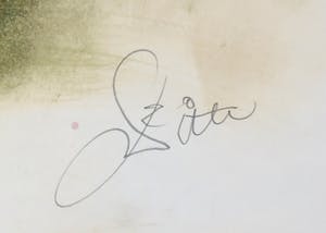 Franscz Witte - Acryl en krijt op papier, Zittend figuur kopen? Bied vanaf 1!