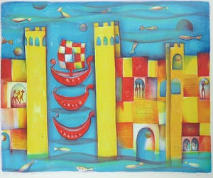 Marianne Aulman - Litho, Atlantis XIV - Ingelijst (Groot) kopen? Bied vanaf 1!