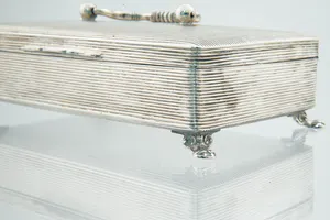 J.Wendels Schoonhoven -  2e gehalte (835) Zilveren lepeldoos - circa 1900 kopen? Bied vanaf 230!
