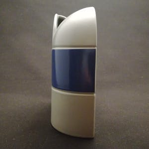 Jan van der Vaart - Schach vaas met blauwe en grijze vakken, Rosenthal studio linie kopen? Bied vanaf 1!