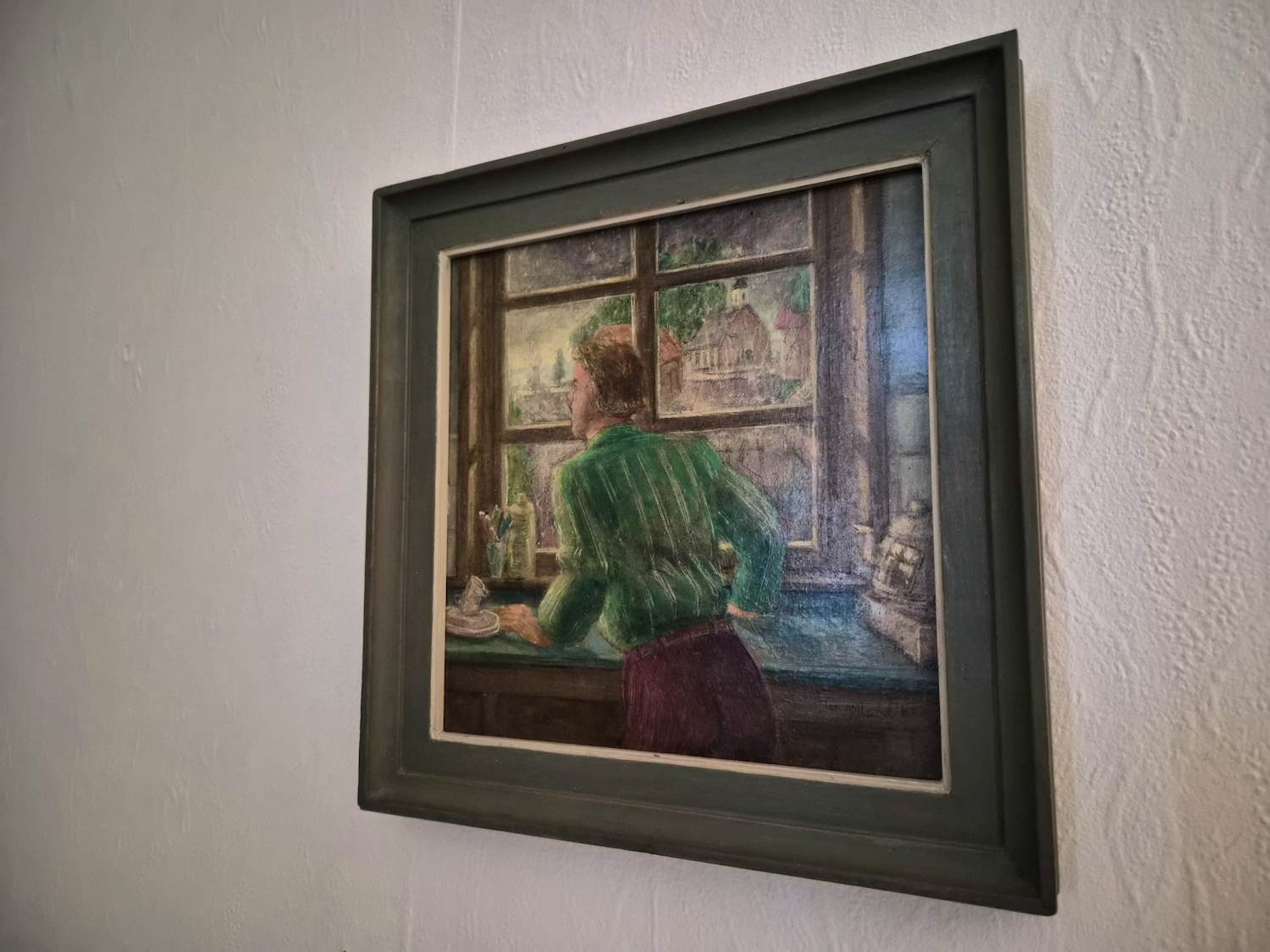 Jan Nijland - Man kijkt uit het raam kopen? Bied vanaf 45!