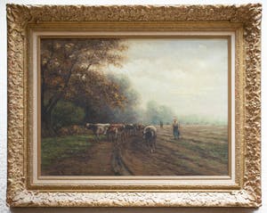 Fedor van Kregten - Landschap met koeien kopen? Bied vanaf 300!