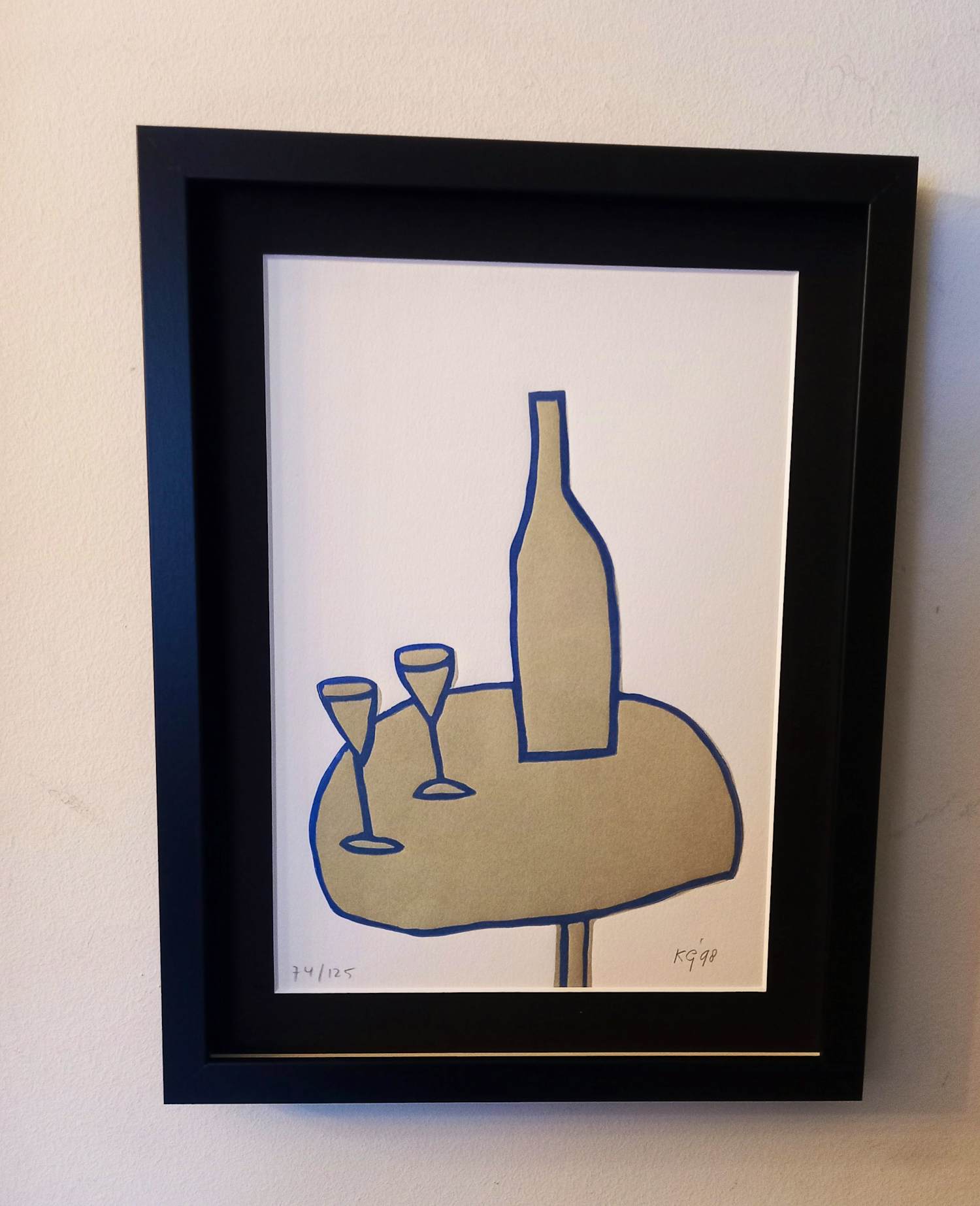 Klaas Gubbels - Linosnede , mooi gelijst kopen? Bied vanaf 385!