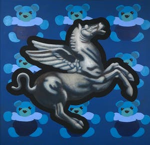 Jan Bollaert - Gemengde techniek op board, Pegasus (Zeer Groot) kopen? Bied vanaf 1!