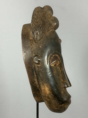 Baule - 200448 - African Rare & Old Tribal Used Baule mask - Iv. Coast. kopen? Bied vanaf 125!