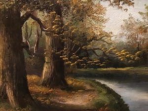 Niet of onleesbaar gesigneerd - Bos met water kopen? Bied vanaf 1!