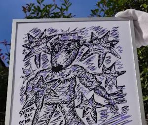 Bjarne Melgaard - Skater Rat White – handsigniert + nummeriert kopen? Bied vanaf 220!