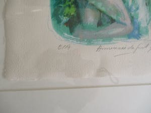 Annemarie de Groot - zeefdruk van naakte dame , e/a in vergulde lijst kopen? Bied vanaf 50!