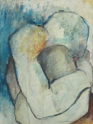 Annica Koot - Acryl op papier, Troost - Ingelijst kopen? Bied vanaf 1!