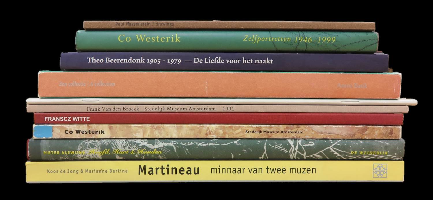 Various Artists Books - Lot van 10 kunstboeken, met onder andere Co Westerik & Martineau! verkocht voor € 1!