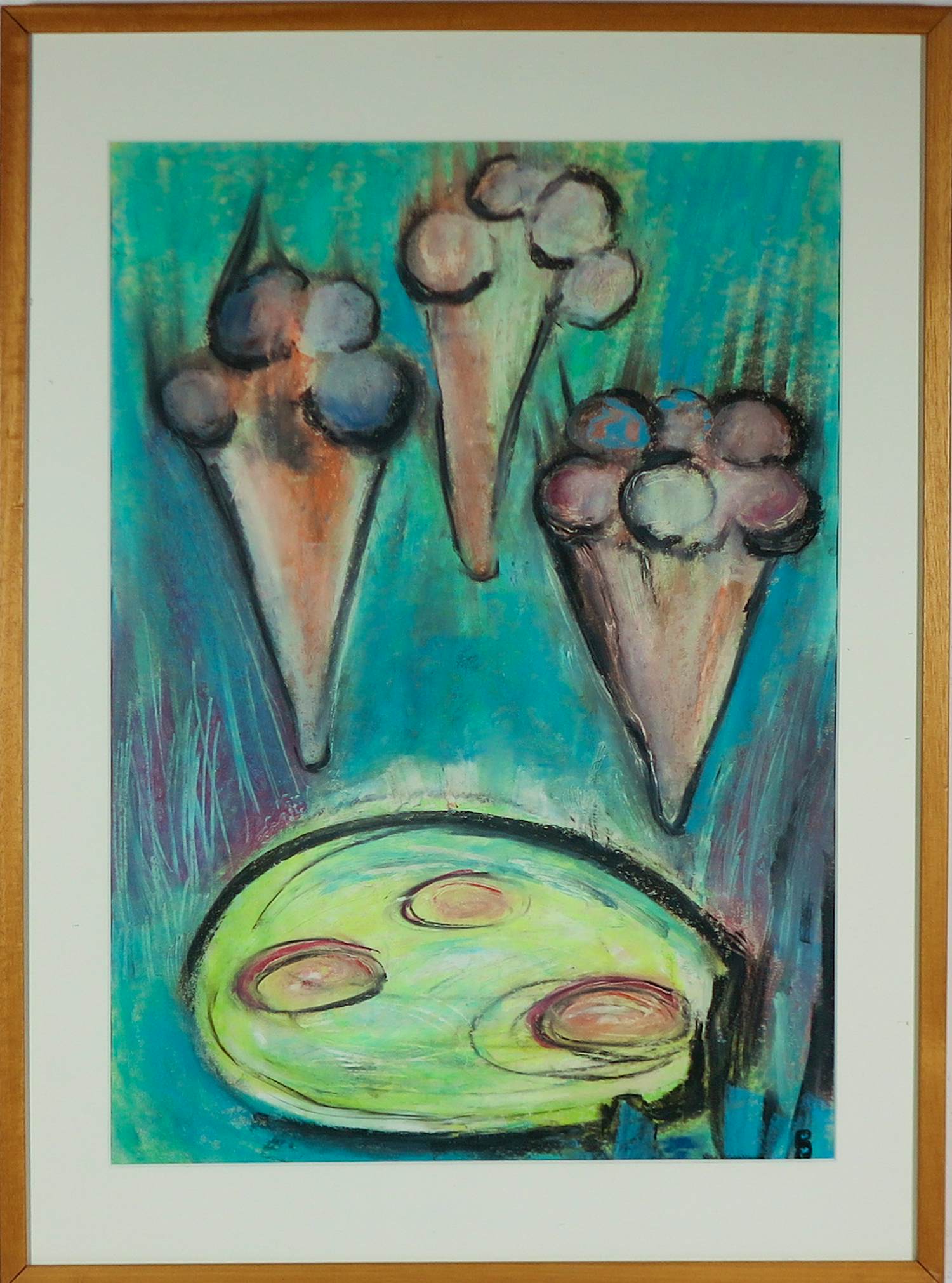 Sophie Mellema - Pastel op papier, Zonder titel - Ingelijst kaufen? Bieten Sie von 60!