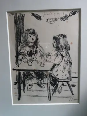 Henk Broer - Handgedrukte wenskaart: Gelukkig 1957 kopen? Bied vanaf 50!