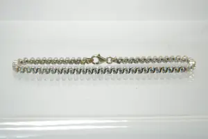 38- Chique 14 karaats wit-gouden dames tennis armband kopen? Bied vanaf 320!