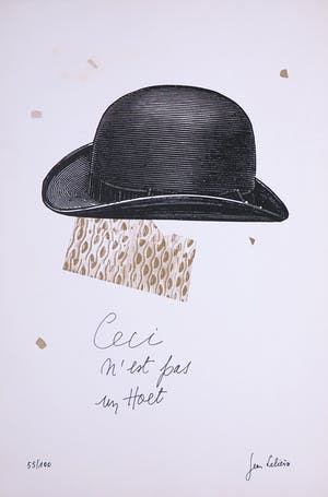 Niet of onleesbaar gesigneerd - Litho, Ceci n'est pas un Hoet kopen? Bied vanaf 1!
