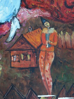Niet of onleesbaar gesigneerd - (naar) Marc Chagall - Olieverf op doek, “Het bruidspaar” – Donkersloot Gallery kopen? Bied vanaf 1!