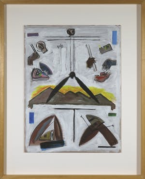 Yvan Theys - Gouache, Zonder titel - Ingelijst kopen? Bied vanaf 500!