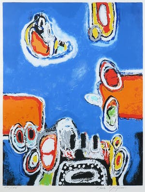 Hans Heijman - Zeefdruk, Droomlandschap I - Ingelijst kopen? Bied vanaf 1!