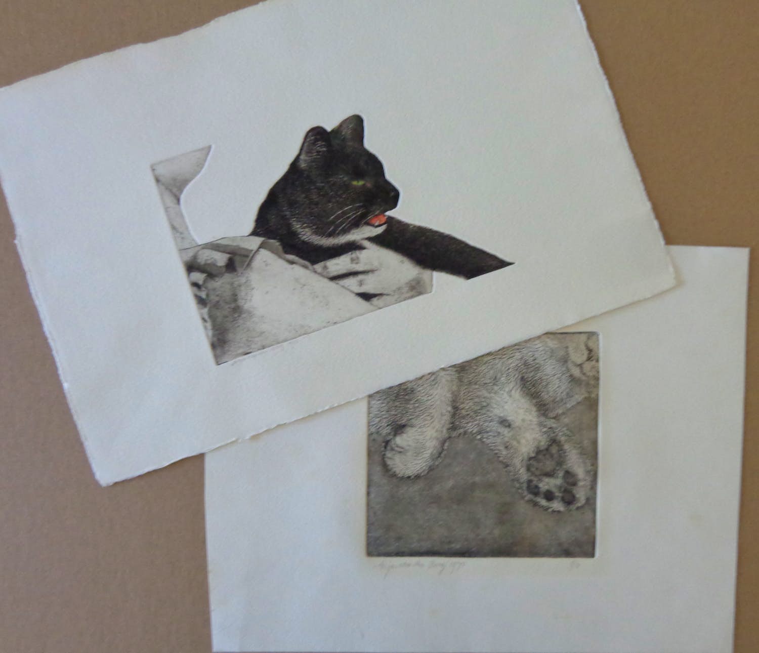 Arja van den Berg - LOT VAN 2 STUKS / ETS / 26x29cm / SIG kopen? Bied vanaf 25!