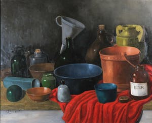 A. Brouwer - Olieverf op doek, Stilleven - Ingelijst kopen? Bied vanaf 1!