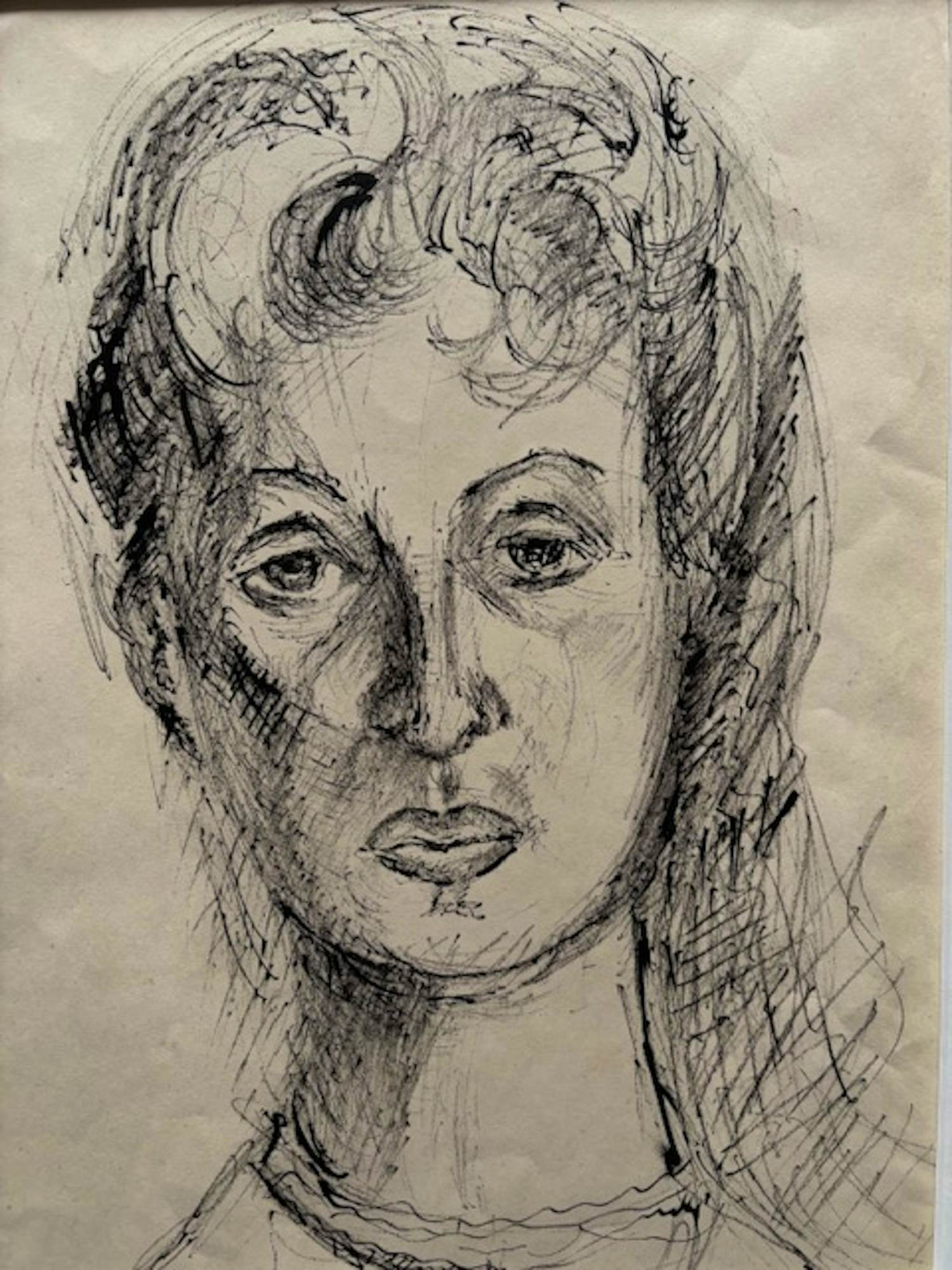 Buy Gerard Schaperkotter - inkttekening van een vrouwenportret? Bid from 35!