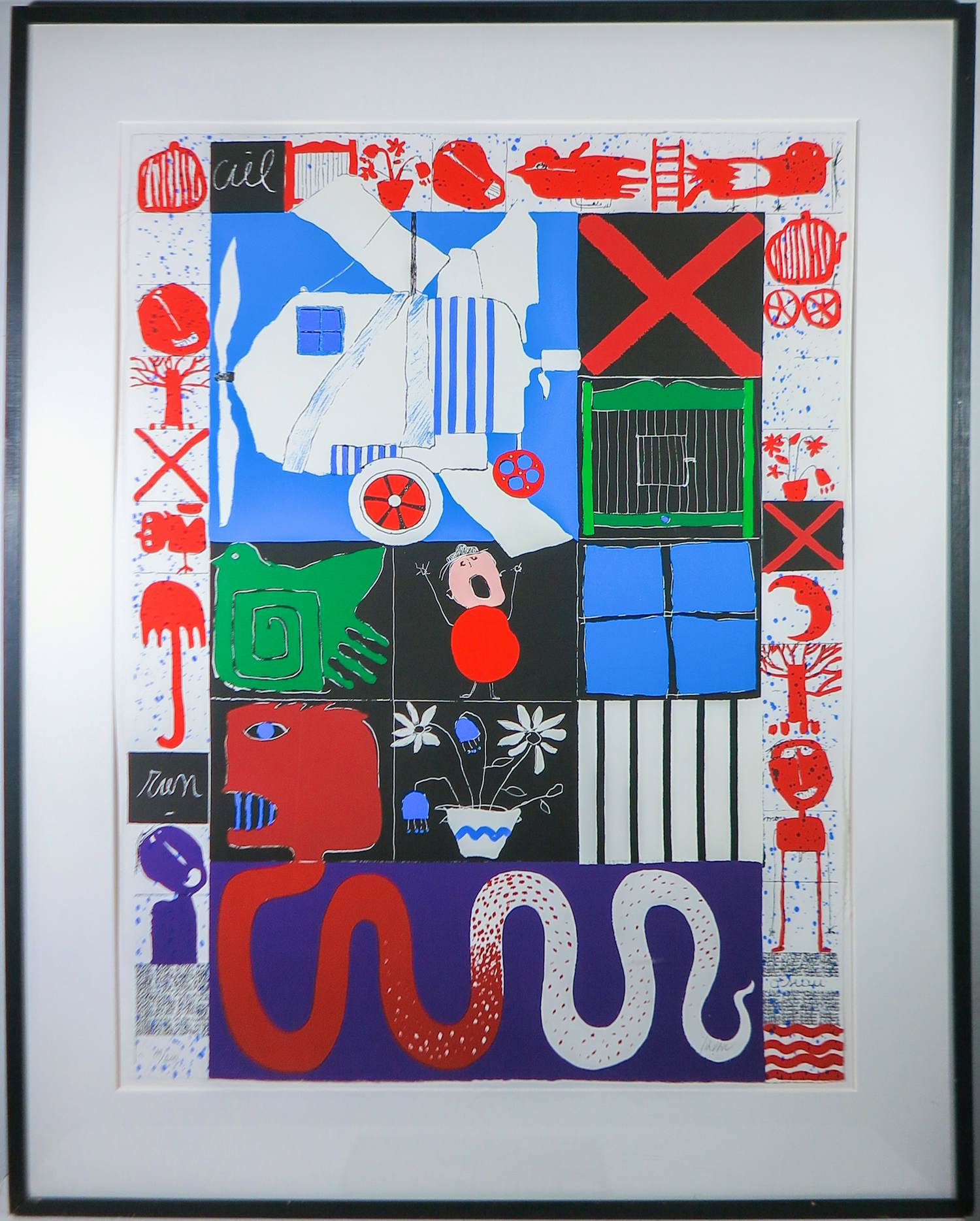 Christian Silvain - Zeefdruk, Zonder Titel - Ingelijst (Groot) kopen? Bied vanaf 100!